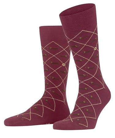 Burlington Herren Socken Dachshund So Baumwolle gemustert 1 Paar, Rot Burgundy 8326, 40-46 im Sale